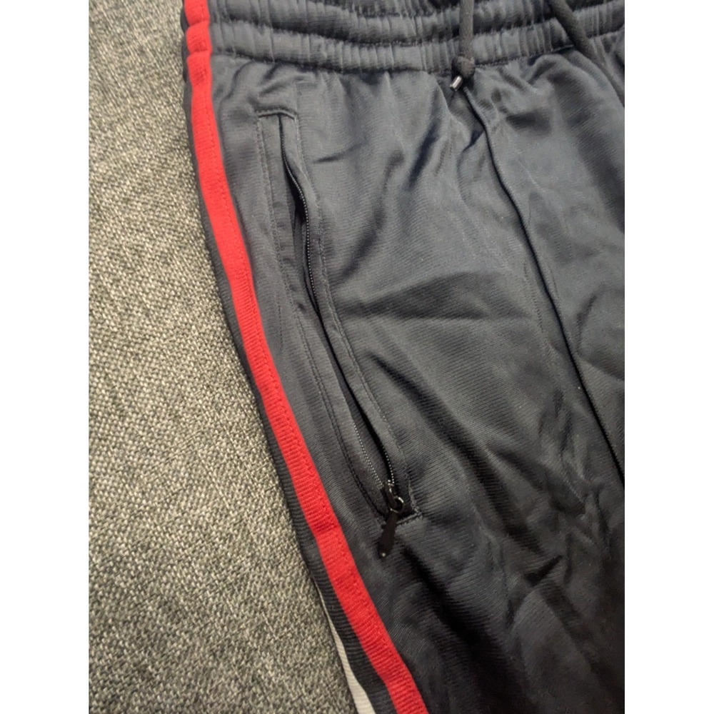 Vintage Adidas Track Pants 2003 Striped Red Fleece Lined Joggers Mens Large Y2K - Picture 5 of 9